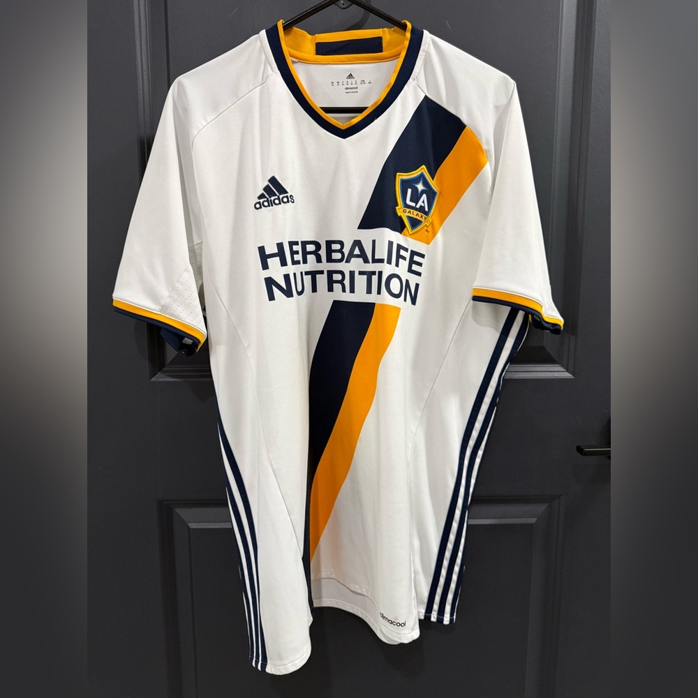 Authentic LA Galaxy 2015-2016 MLS Home Football Soccer Jersey Kit XL